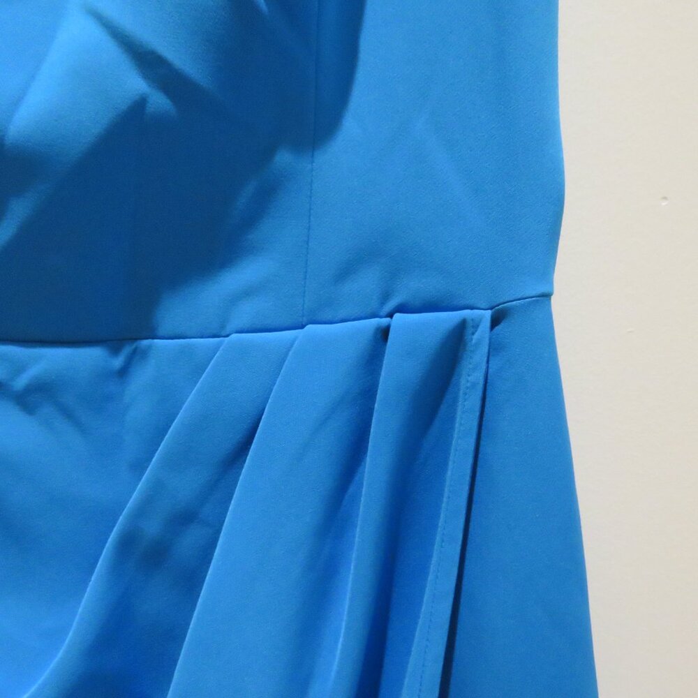 BLACK HALO Naya Sleeveless Mock Neck Ruched Sheath Dress in Breezy Blue US 10 - Picture 5 of 14